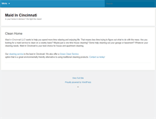 Tablet Screenshot of maidincincinnati.com